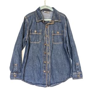 CRAZY 8 boys blue denim button down shirt jacket